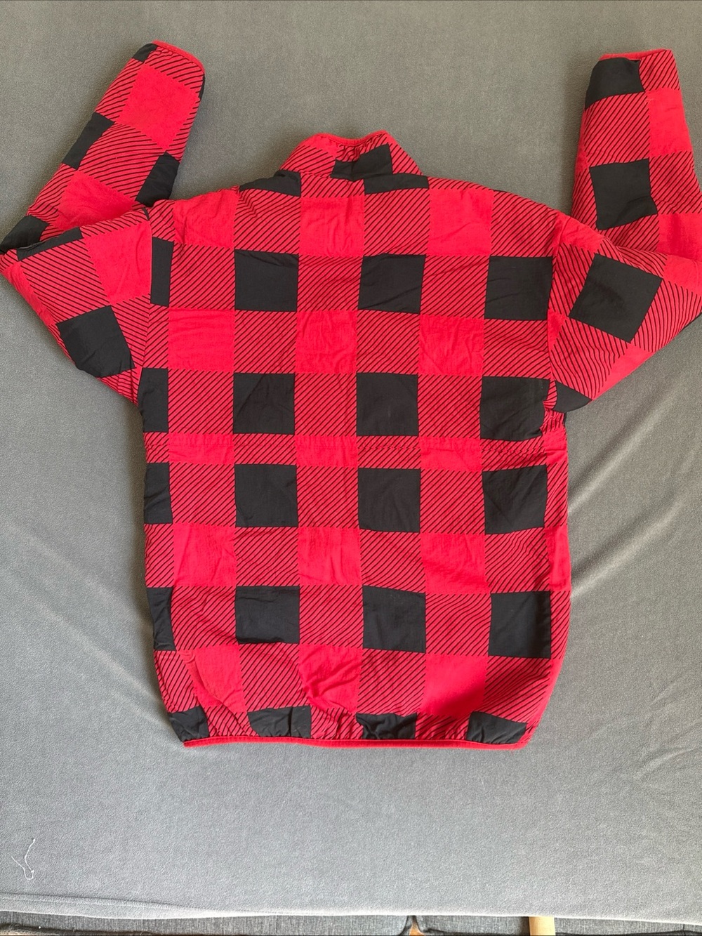Simply Southern Red and Black Buffalo Plaid Pullover with Leopard Lining - Picture 11 of 15